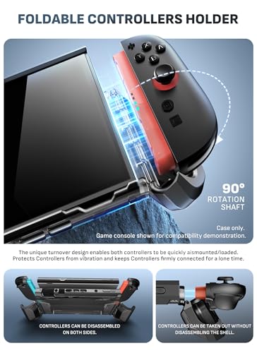 Image of mumba Dockable Case for Nintendo Switch 2 2025, [Blade Series] TPU Grip Protective Cover Accessories Compatible with Switch 2 7.9 Inch and Quick-Release Joy-Con Design (Black)