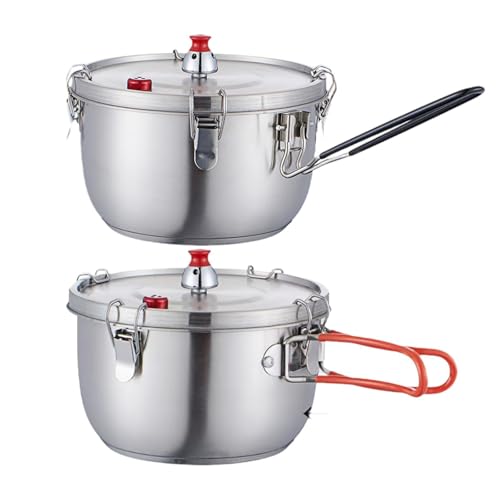 Stainless Steel Pressure Cooking Pot Fast Cooking for Restaurant Hotel Commercial Double Handle| Home Décor | Kitchen Tools Deal