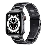 Perfekte Kompatibilität: Das hohe Qualität Metallarmband ist perfekt kompatibel mit Apple Watch Armband Serie 6/5/4/3/2/1, SE. Es ist für 147 mm bis 233 mm (5,8 