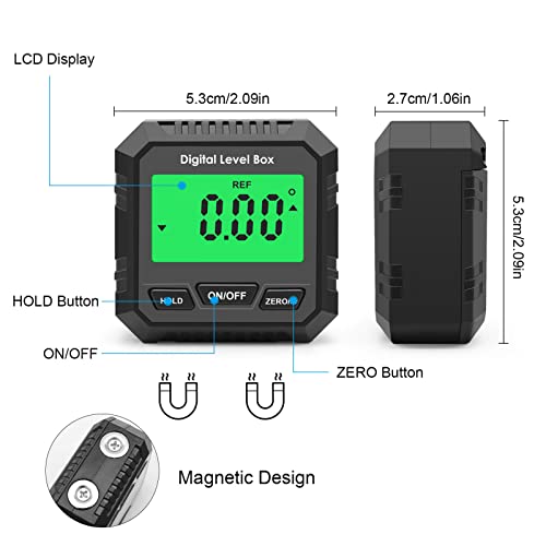 Medidor de Ángulo Digital ANKROYU Negro miniatura 2