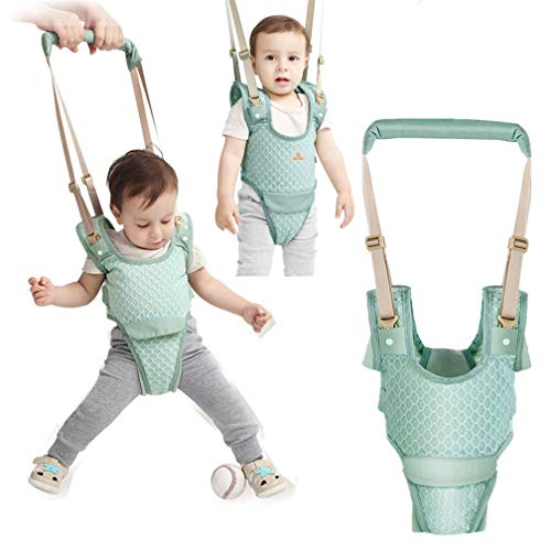 Baby Harness Belt for Toddler, Adjustable Handheld Baby Walking Harness Safety Stand and Walk Baby Walking Assistant, Pulling & Lifting Dual Use Infant Toddler Walking Helper for 6+ Months Baby (blue)