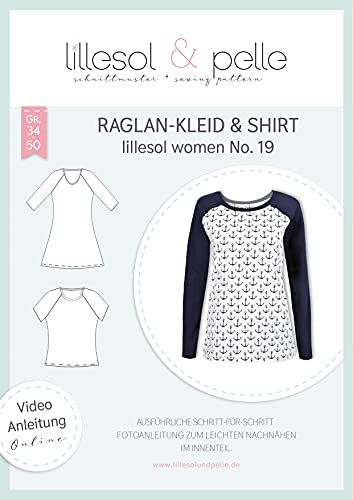 lillesol & pelle Nº 19 - Patrón de costura para vestido de mujer (talla 34-50, instrucciones de montaje y vídeo en alemán)