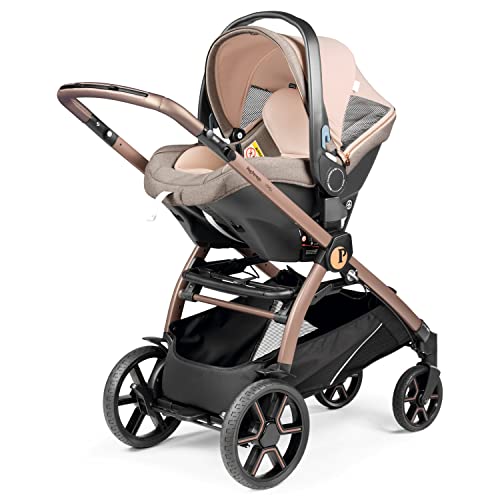 Ypsi – Compact Single To Double Stroller – Compatible With All Primo Viaggio Infant Car Seats & Ypsi Bassinets - Made In Italy - Mon Amour (Beige, Pink, & Rose Gold) #TOP3