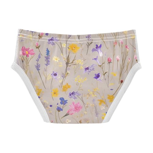 KLL Colorful Wildflowers Pattern Baby Boys Soft Underwear Cute Children Undies2