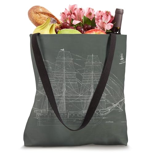 Ship Plans of the USS Constitution (1927) Tote Bag miniatura 4