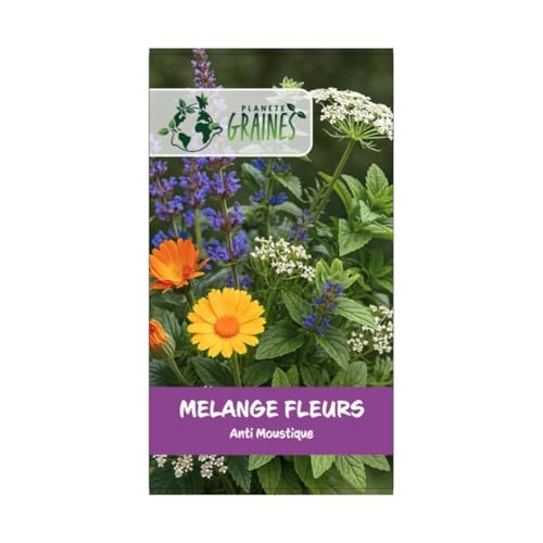 100 graines melange fleurs anti moustiques -anis -mélisse -basilic - nepeta ... éloigne les moustiques