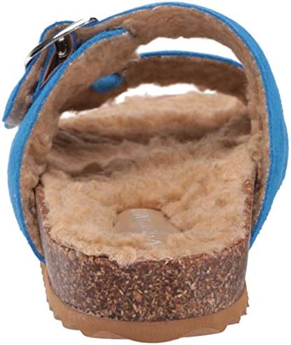 Vince Camuto Women's Footwear Women's MANNISSA Two Buckle Sandal Slide, Cornflower Blue, 5 | Image 2