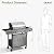 Aoxun 4-Burner Propane Grill with Side Burner, 49000 BTU Stainless Steel Gas Grill, Cast Iron Grates & Side Tables for Backyard Patio Camping, Slivery