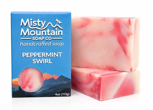 Peppermint Swirl Bar Soap - Refreshing & Invigorating Natural Cleanse
