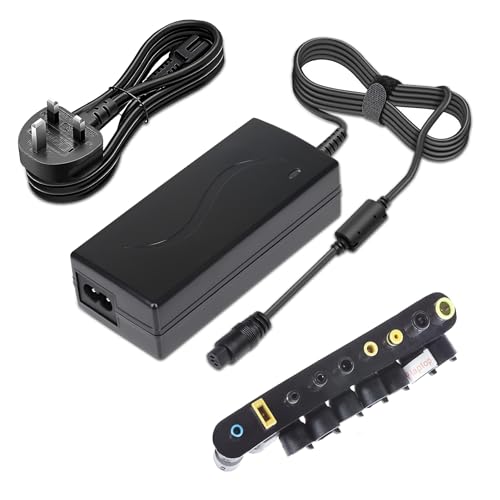 Image of Maplin 65W 45W Laptop Charger Power Supply with 9 Interchangeable Plugs & 2.7m Cable for HP, Lenovo ThinkPad, Acer, Samsung, Sony, IBM, Compaq, Dell, Fujitsu, Gateway, Toshiba