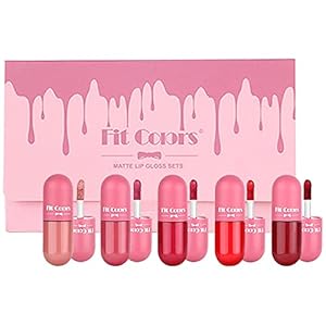 Lipstick Capsule Set, Mini Capsule Lipgloss Box Set Van 5 Kleuren, Cup Kleur Non-stick Matte Fluwelen Ontwikkelaar…