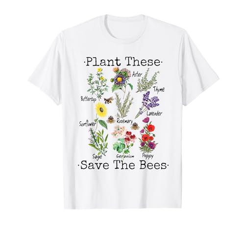 Plant These Save The Bees Shirt Women Yellow Flowers T-Shirt