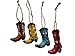 S.Star Resin Cowboy Boot Ornaments - 2.5" 4 pc. Multi - Color