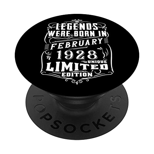 Cumpleaños Febrero 1928 Edición Limitada Regalo February PopSockets PopGrip Intercambiable