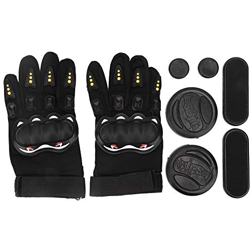 KSTE Triple Slider Gloves Sliding Plate Longboard Protective Gear Sports Protective Accessory(Black)