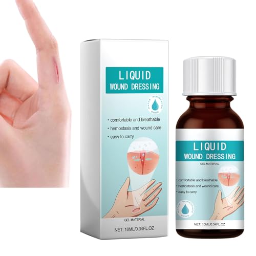 New Skin - Vendas líquidas de gel impermeables y transpirables de secado rápido para rasguños, vendajes de secado rápido para arañazos y película protectora de heridas pequeñas (C, talla única)