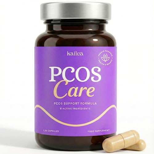 8-in-1 PCOS Support Supplement - 2,000mg Myo Inositol, NAC, Maca Root, Cinnamon, Chromium, Folate, Zinc, Vitamin D3 | Hormone Balance, Ovarian Health & Weight Management Support | 30-Day Supply