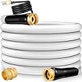 50 Ft Heated Drinking Fresh Water Hose for rv – Features Watering Hose Line Freeze Protection Down to -31°F/-35°C – 3/4'' Brass Fittings,Garden Hose with Adapter for Connection to Either End of Hose