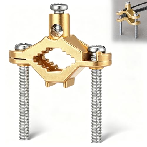 Image of Feekoon 1 /2 inch to 1 inch Ground Clamp, Copper Alloy Wire Pipe Ground Clamp for Bonding Wire to Water Pipe or Steel (1 Pack)