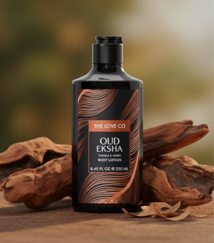 Image of THE LOVE CO. Oud Eksha Body Lotion for Women 250ml | Floral Fragrance | Deep Moisturizing, Non-Sticky Formula | Luxury Body Care Gift
