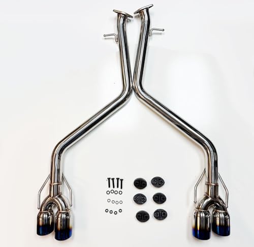 Quad 3.5" Burn Tips Polished Stainless Axle Back Muffler Exhaust for Lexus IS200t IS300 IS350 17-20