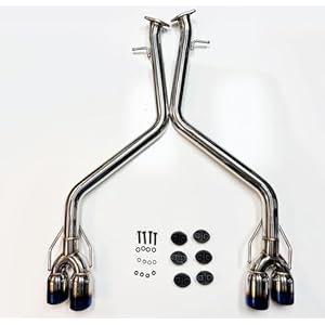 Quad 3.5″ Burn Tips Polished Stainless Axle Back Muffler Exhaust for Lexus IS200t IS300 IS350 17-20