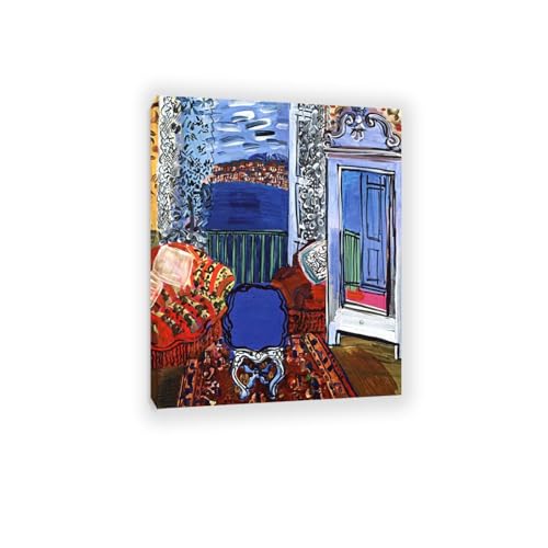 Reproduction peinture à l'huile Nice premium MOBYAT sur toile tendue avec châssis en bois