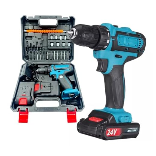 Parafusadeira E Furadeira A Bateria Li-Ion 24V Sem Fio Com 2 Baterias Carregador Bivolt Maleta E Kit De 23 Acessórios