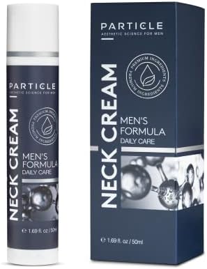 Particle Neck Cream for Men - Neck Firming Cream, Lift and Moisturize The Neck | Use on Saggy Skin or Turkey Neck | Anti Aging Triple Action Neck Cream with Collagen, Hyaluronic Acid, Retinol (50 ml)