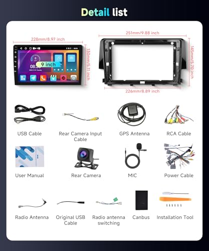 Image of 5Ghz Wifi 2G+64G for Honda Civic 2016-2020 Radio,【Android 15 Build-in DSP EQ】Car Stereo with 5.0Bluetooth,Wireless Carplay Android Auto,9inch IPS Touch Screen,IP69k Backup Camera,26UIs,GPS Chip,FM /RDS