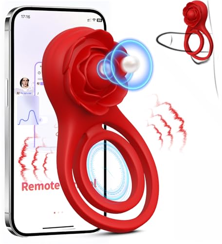 Ring for Men Ring for Male Remote Control On Phone Couples Rings Soft Silicone Couples Rings for Men Portable Massager Rechargeable