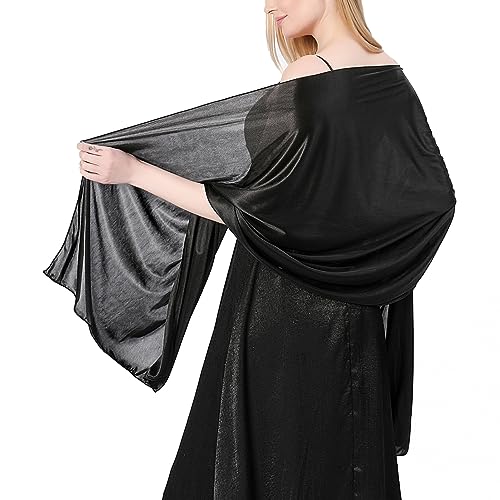 Ladiery Women Chiffon Shawls and Wraps for Evening Dresses, Elegant Soft Sheer Chiffon Stole Bride Wedding Scarf4