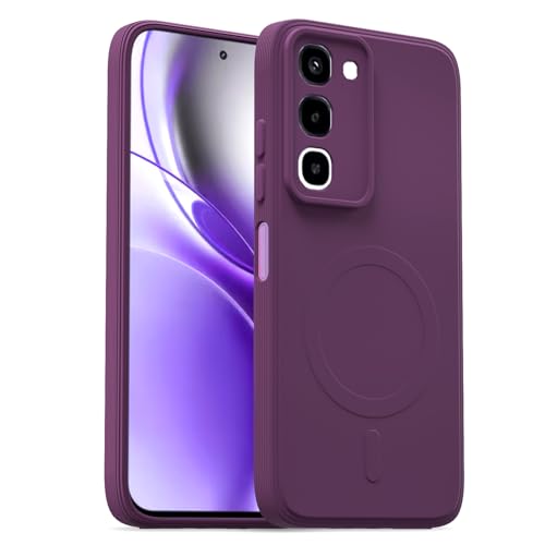 Image of Pikkme Back Cover for Realme P4R 5G Soft Matte Silicone Mag-Safe Design (Mag-Safe Not Support) Camera Protection | Slim Fit Bumper Cover (Purple)