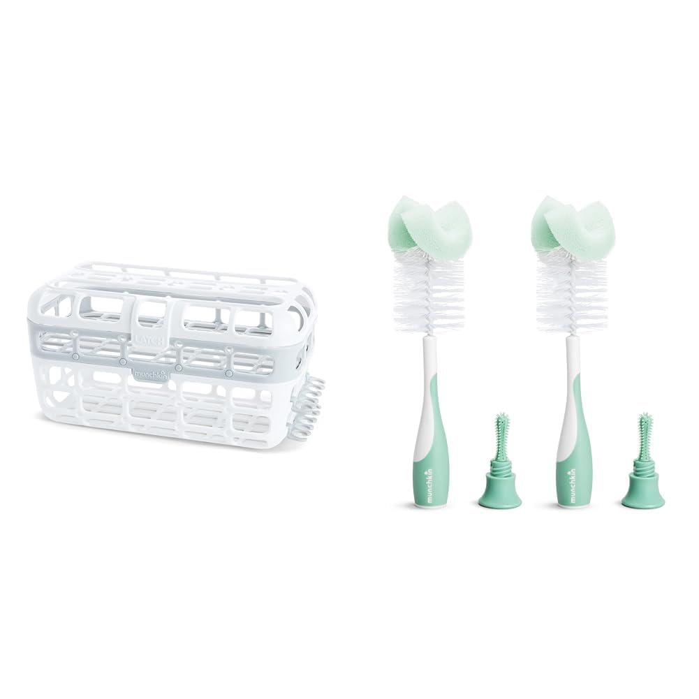 Munchkindishwasher Basket Bottle Brush Pacifier And Nipple Cleaner