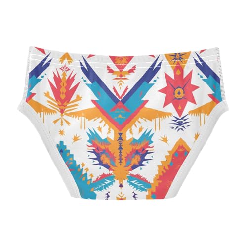 KLL Mexican Fabric Pattern Colorful Little Boys Soft Boxer Briefs Breathable Undies2