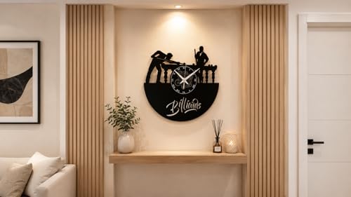Horloge murale billard et accessoires de table de jeux - 5