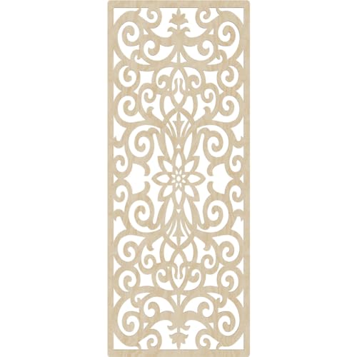 Image of Buel Decorative Pierced Fretwork Wood Wall Panels, 29 3 /8 inchW x 74 3 /8 inchH x 1 /4 inchT, Birch