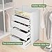 LTMEUTY Dresser for Bedroom, 4 Drawer Dresser with Mirror and Lights, Modern Tall Chest of Drawers with Makeup Organizer for Small Space, Bedroom, Entryway, Living Room (White)
