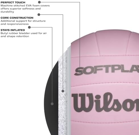 WILSON Soft Play Volleyball - Official Size, Pink - 4