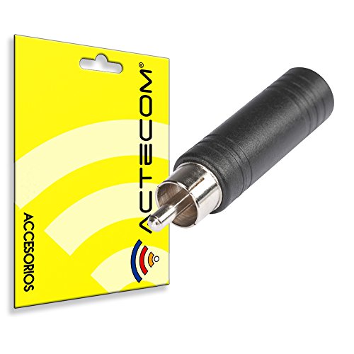 actecom® Adaptador Jack 6,3mm A RCA Mono Macho Audio Conector 6.3