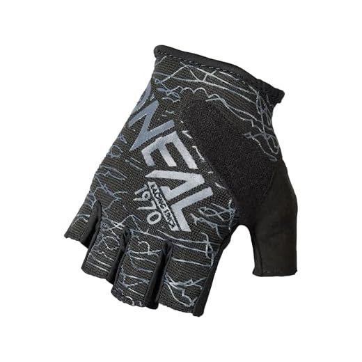 0374-110 - Oneal Wired 2017 Fingerless Motocross Gloves L Black Grey