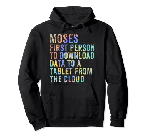 Gracioso Moisés Christian Mandamientos Humor Tie-Dye Sudadera con Capucha