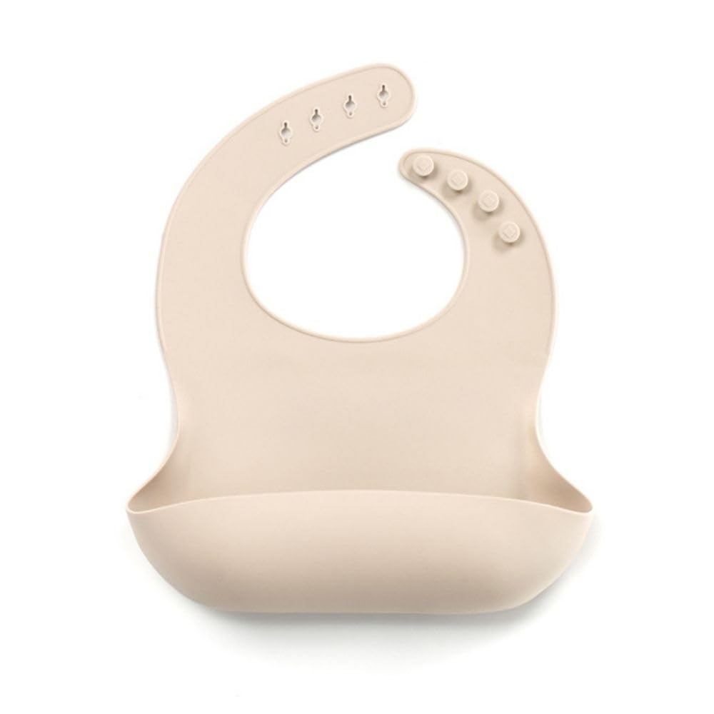Jané Silicone Bib, Roll, Waterproof, Quick-Drying, 4 Adjustment Measures, BPA Free, Dishwasher Safe, Beige