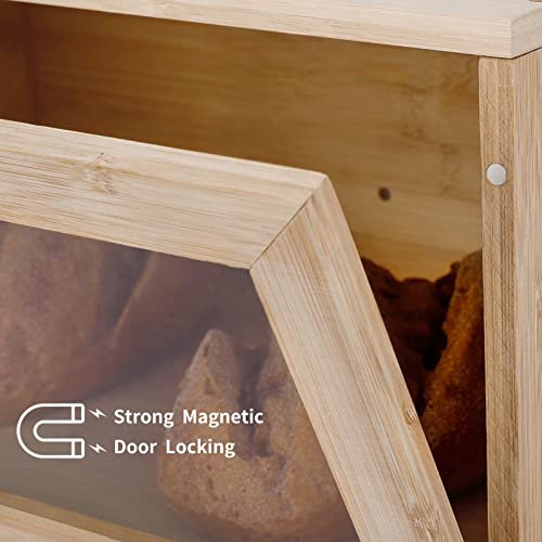 Hapoo Bread Box Bread Container For Kitchen Countertop Bamboo Bread Storage Container #TOP4