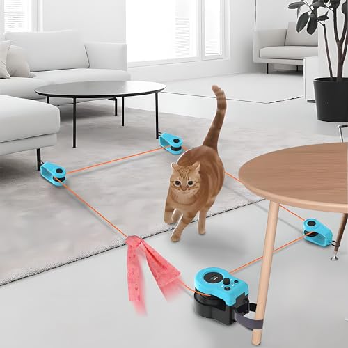 Juguete de control remoto electrónico interactivo para ejercicio de gato en interiores y juego de persecución