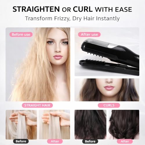 Image of ESCUCHA Cordless Split End Hair Trimmer Machine | Rechargeable Electric Split Ends Remover Tool for Dry, Damaged, Curly, Frizzy Hair | 2-in-1 Automatic Split End Cutter for Men & Women, Black