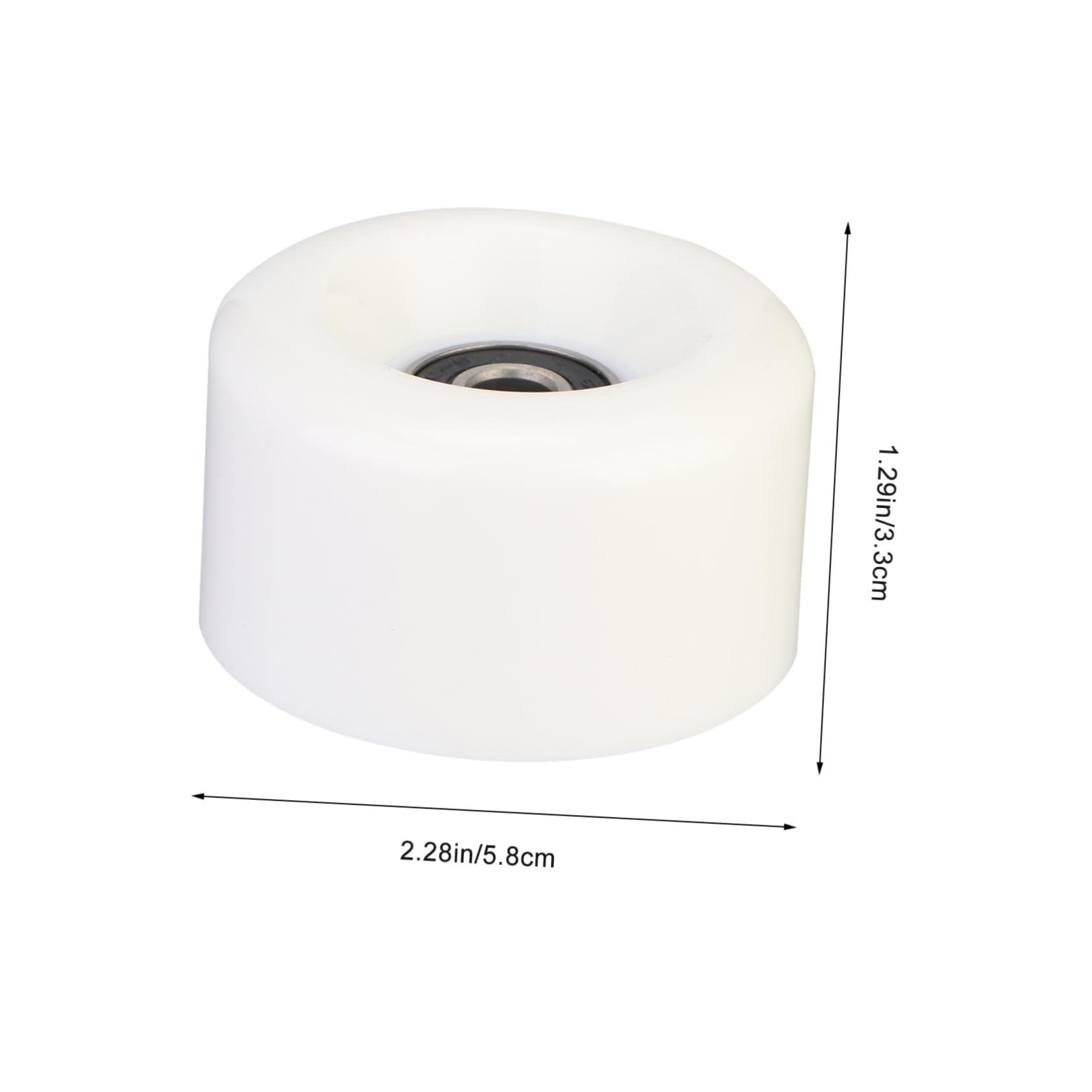 KICHOUSE Scooter Wheels White Roller Skate Wheels 4 Pack Double-row Pu Material