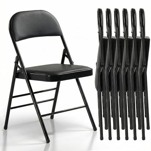 LING RONG 6-Pack Heavy-Duty Foldable Chairs