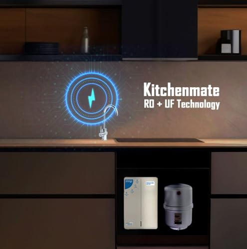 Image of Zero B Kitchenmate RO + UF Under the Sink Water Purifier | 7 Stage Purification | 8L Hydro pneumatic Storage Tank | 9 LPH High Flow Rate | Ideal for Modular Kitchens & Offices (White)