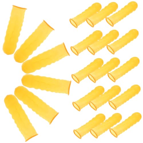 AUTSUPPL 100Pcs Latex Static Finger Covers Durable Joint Protectors for Electronics Wound Protection for Industrial Use and Nail Art